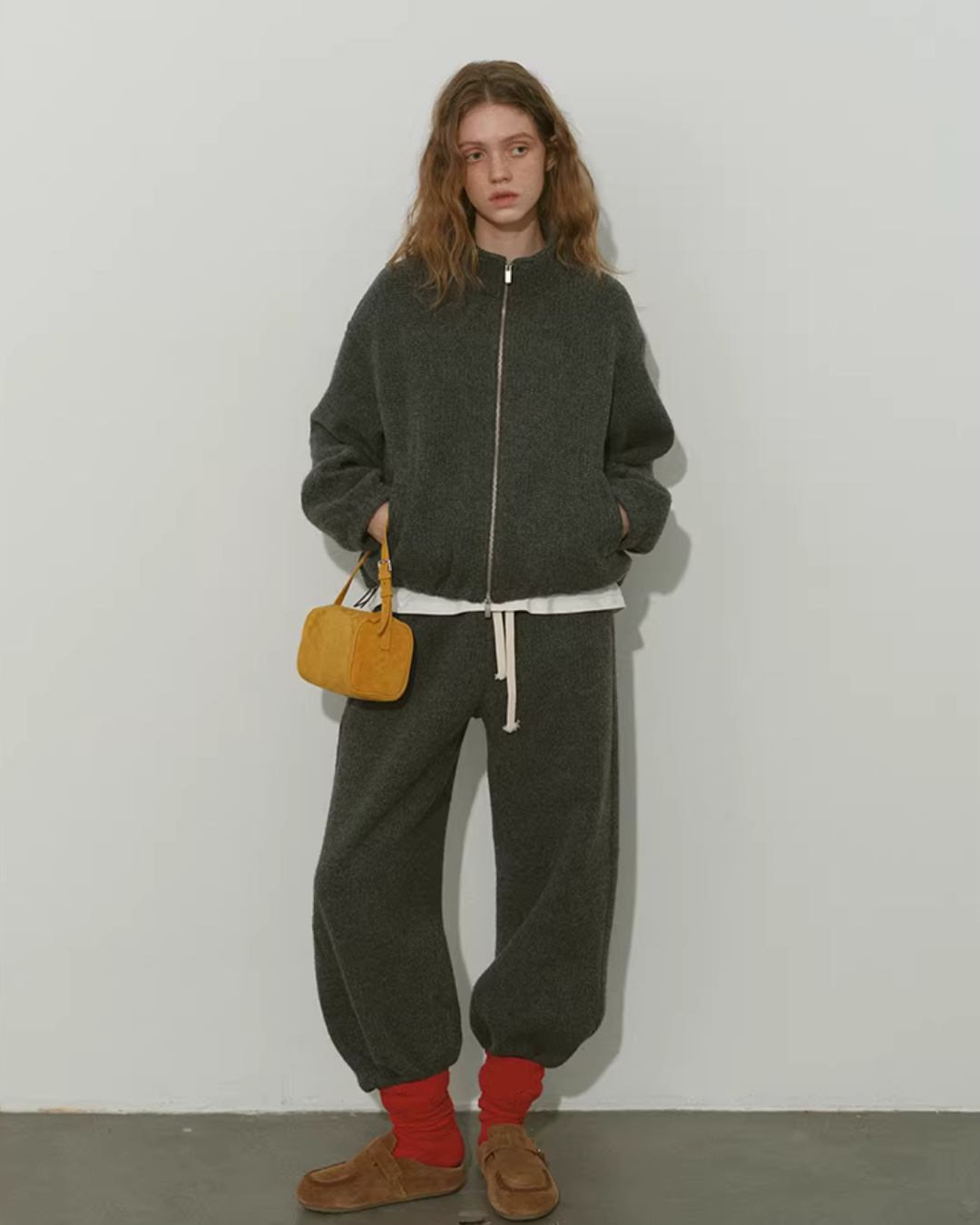 Loose Double-Zip Jacket / Wide Pants RLZ0019