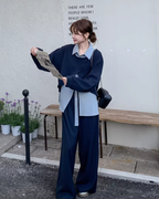 Fake Layered Shirt / Wide Pants QAZ0042