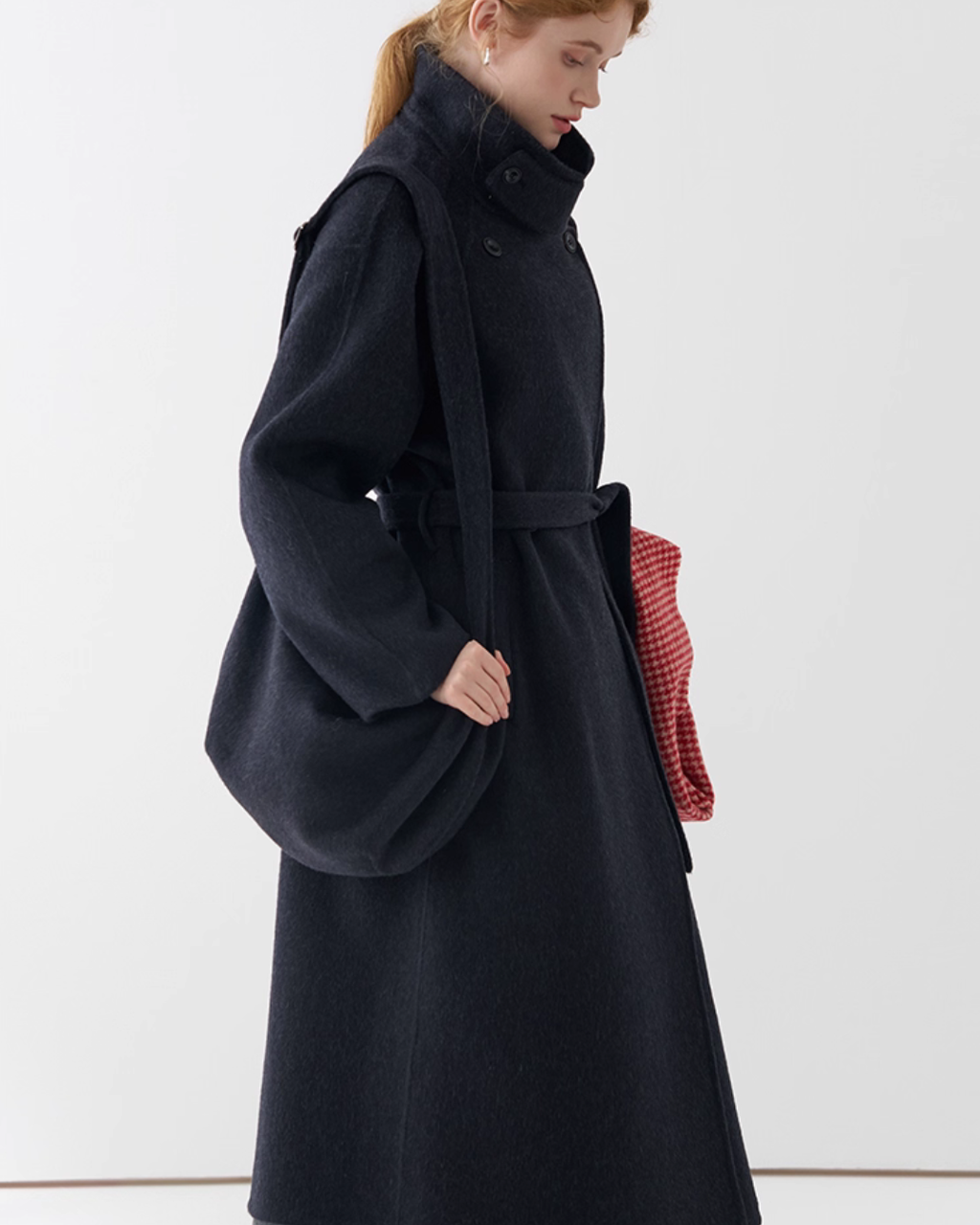 Stand Collar Long Coat JIU0006