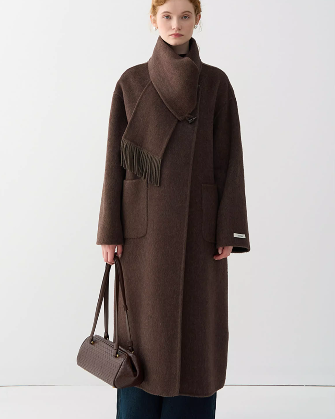 Collarless Wool Coat JIU0003