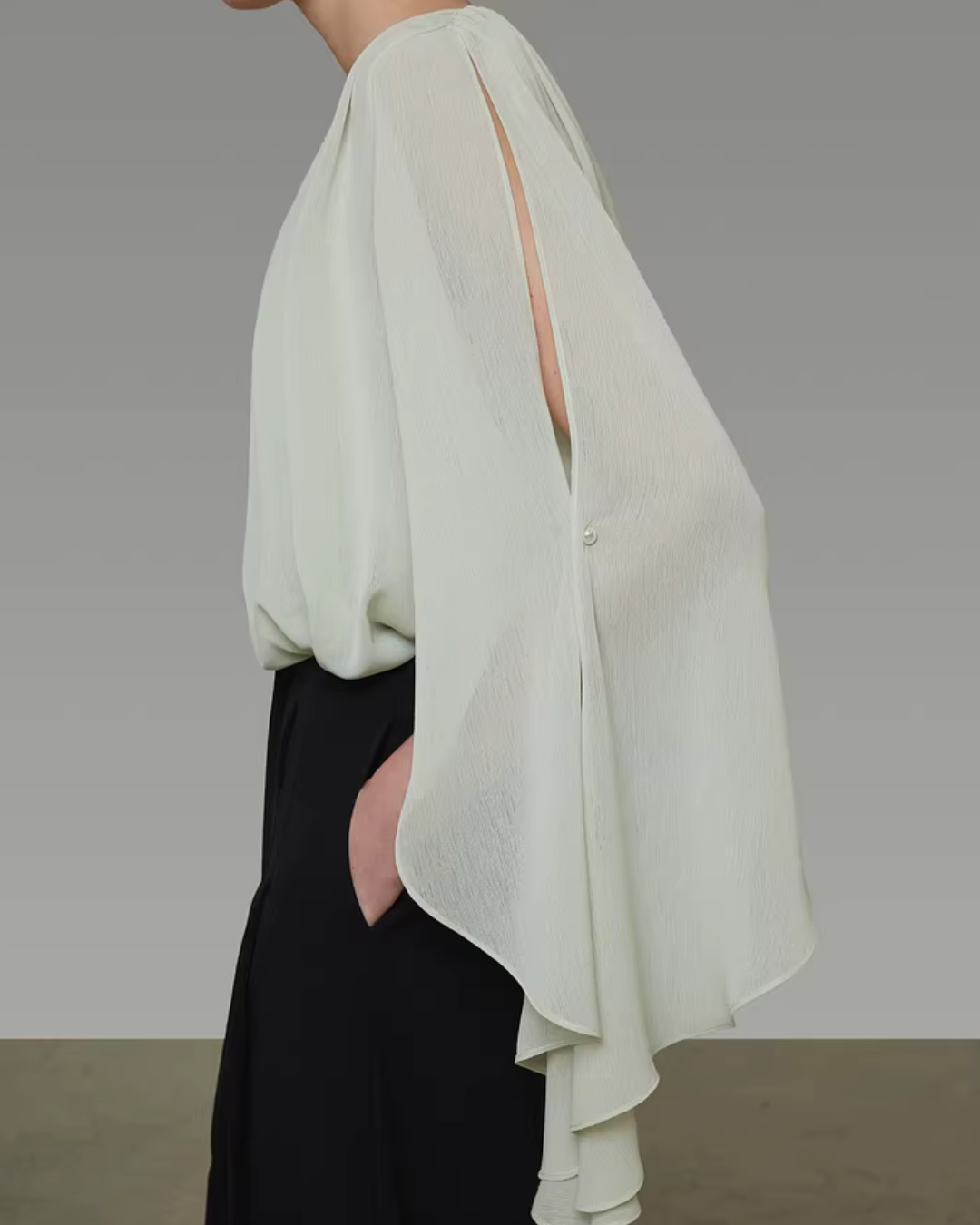 Irregular Off-Shoulder Blouse UNS0050