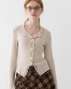 Rose Motif Frill Top JIU0045