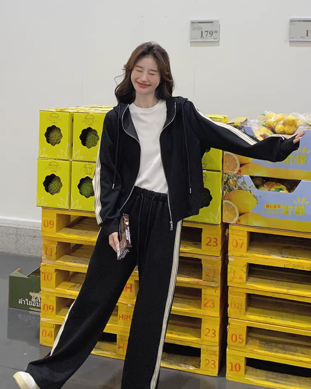 Side Line Zip-Up Hoodie / Long Pants QAZ0035