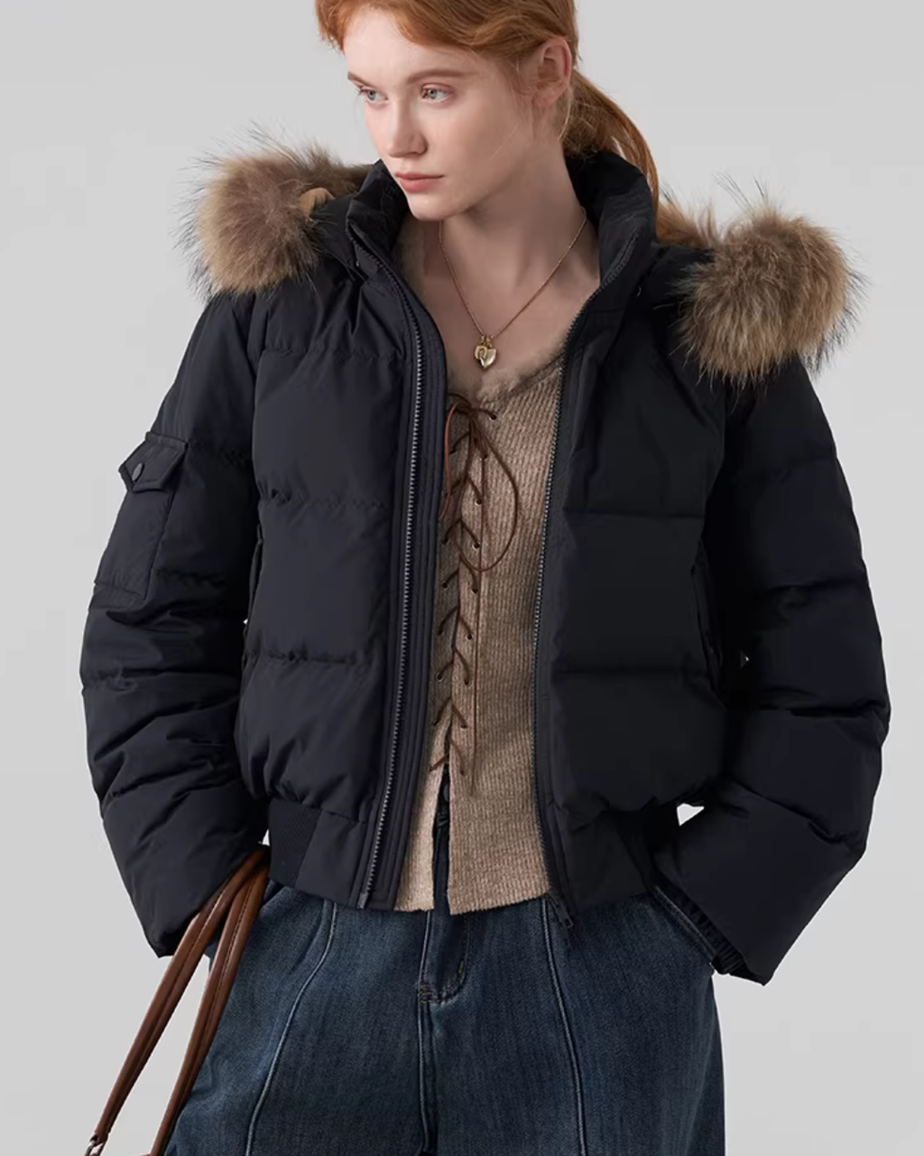 Fur Hood Down Jacket JIU0030