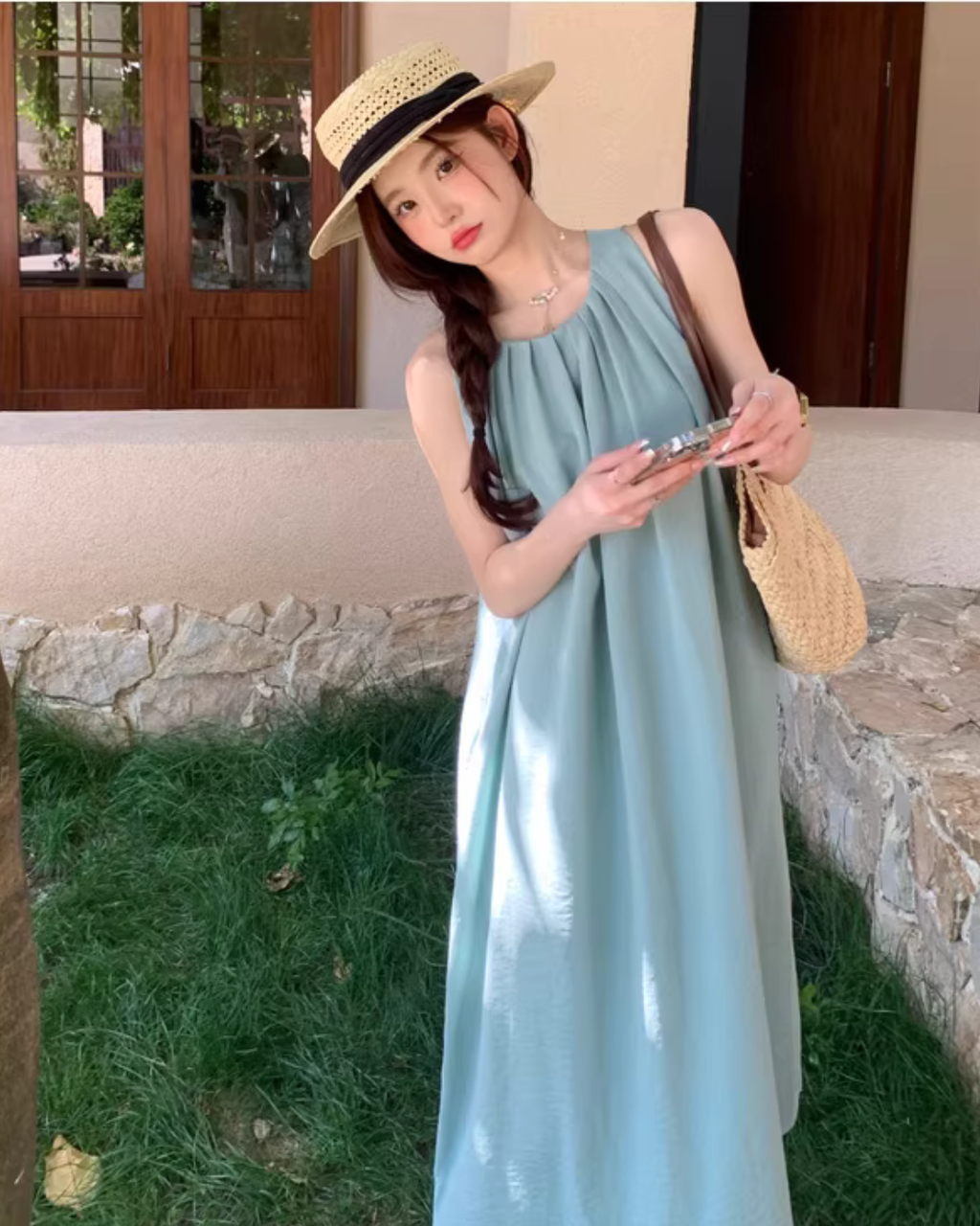 Sleeveless Long Dress QAZ0095