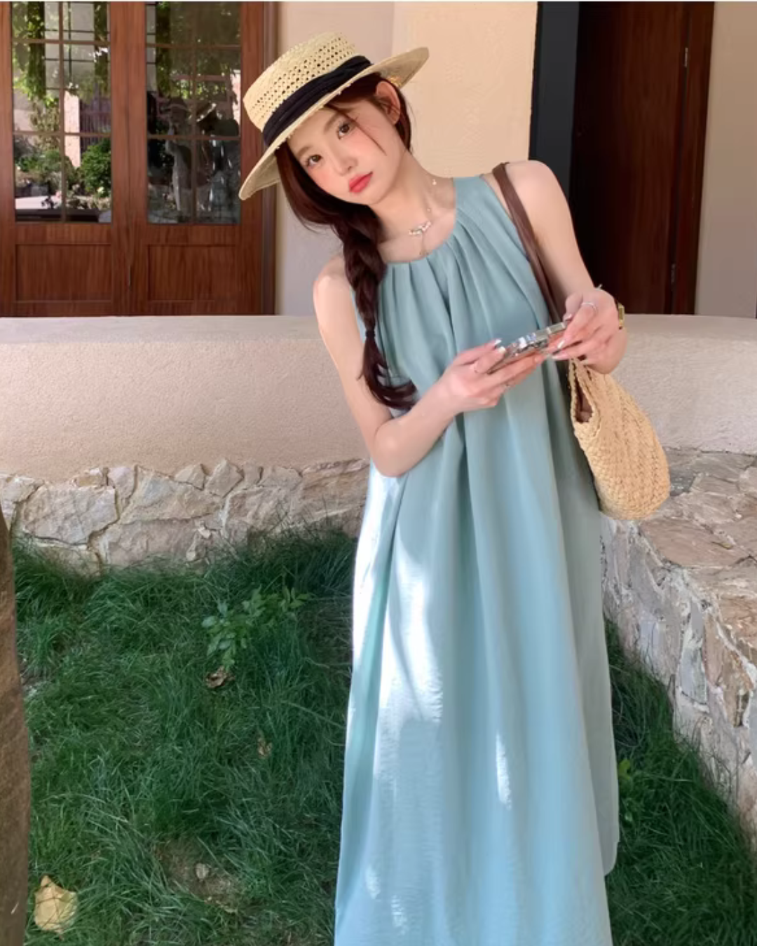 Sleeveless Long Dress QAZ0095