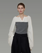 V-Neck Versatile Stylish Top UNS0033