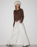 Relaxed Curved Slacks Pants MDB0010