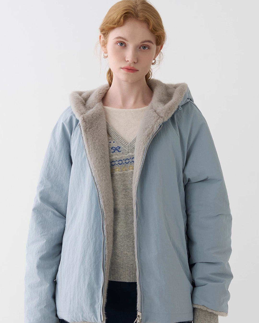 Reversible Hooded Casual Jacket JIU0007