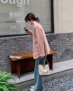 Retro Pink Tweed Jacket QAZ0011