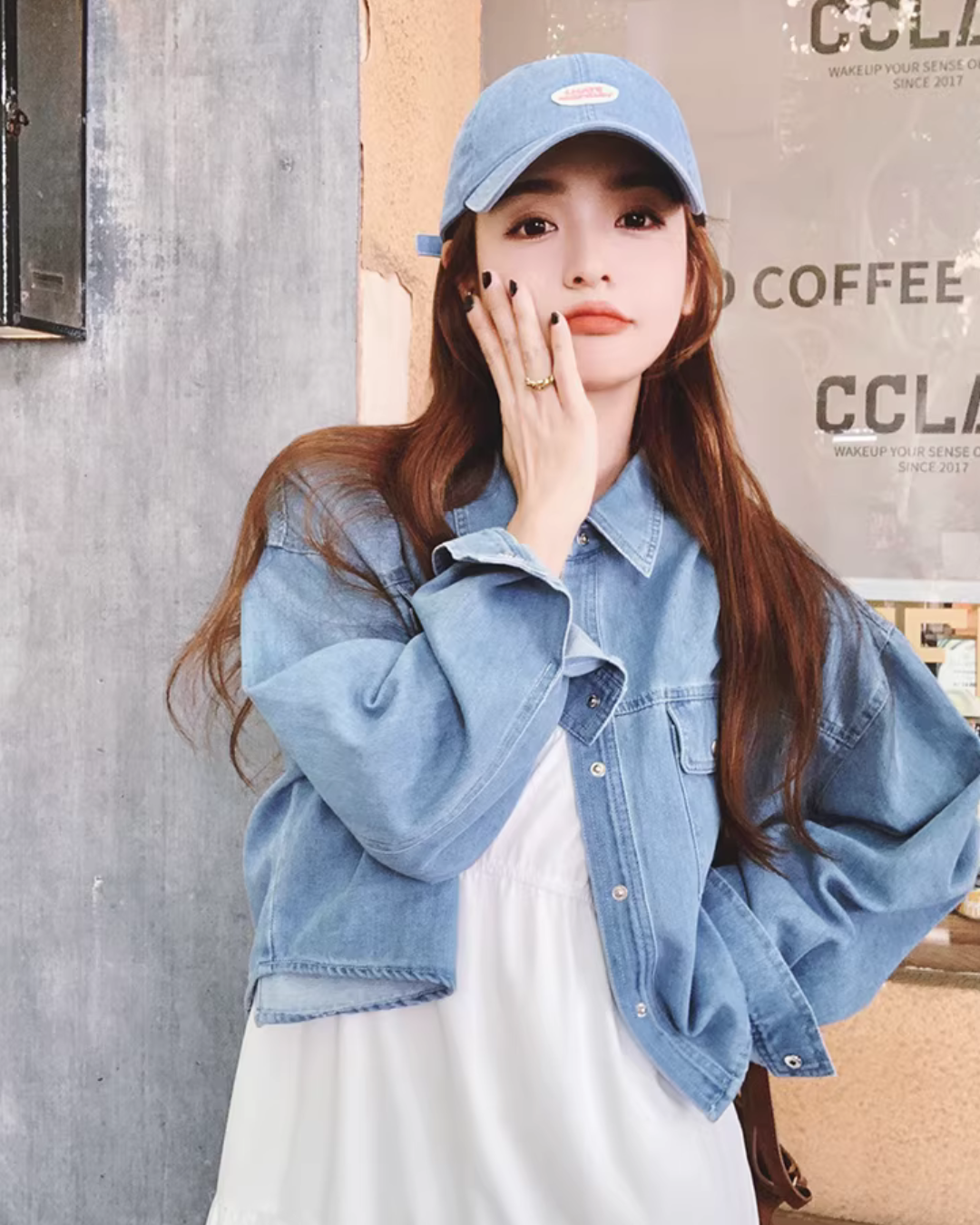 Denim Shirt / Cami Flare Dress QAZ0029