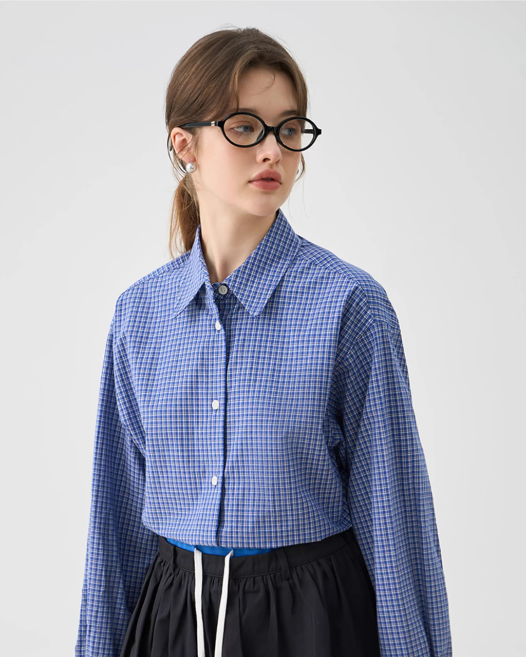 Blue Plaid Shirt JIU0021