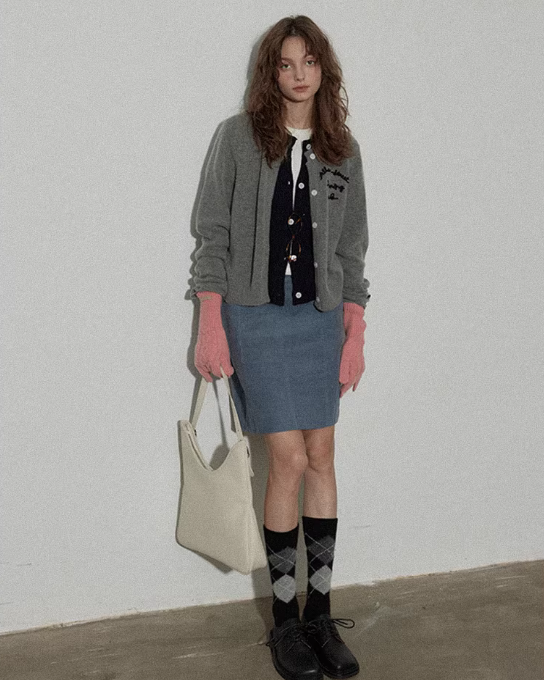 Layered-Style Knit Cardigan RLZ0020