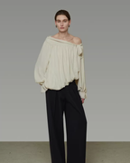 Off-Shoulder Ribbon Top UNS0045