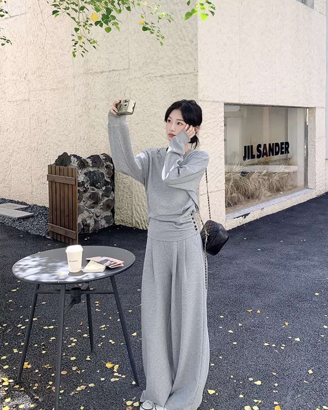 Sweatshirt / Wide-Leg Pants QAZ0009