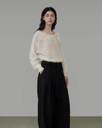 Floral Loose Long-Sleeve Top UNS0030