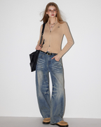 Vintage Curved Denim Pants MDB0007