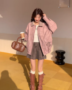 Paid Collar Leather Jacket QAZ0018