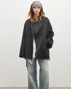 Wool Nylon Velour Cocoon Coat BBG0016