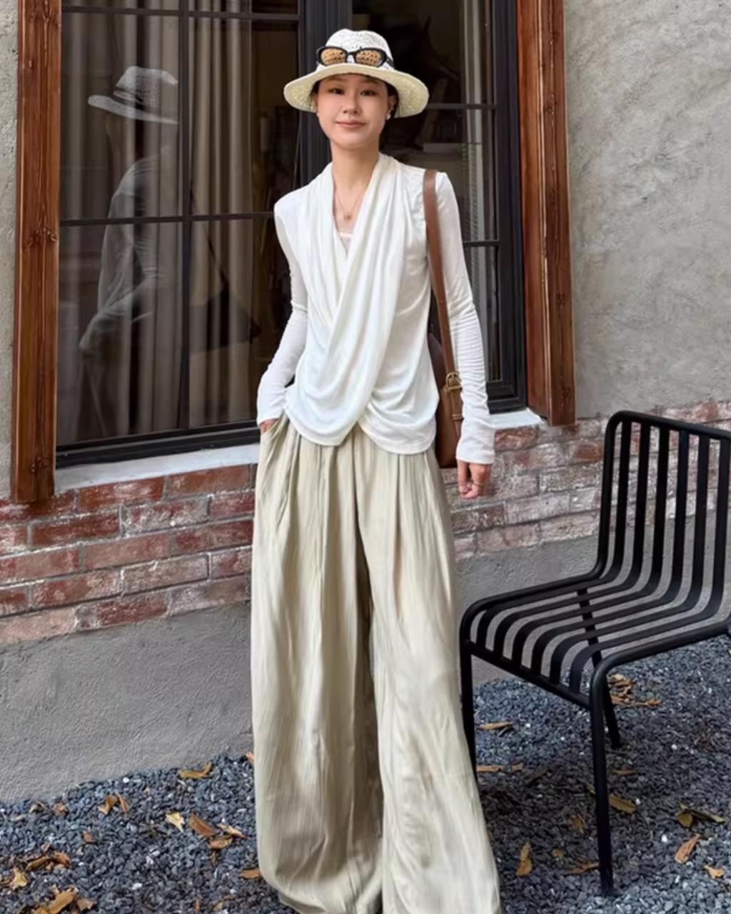 Cross Neck Knit Top UNS0031