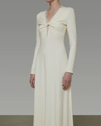 V-Neck Lace Patchwork Dress UNS0049