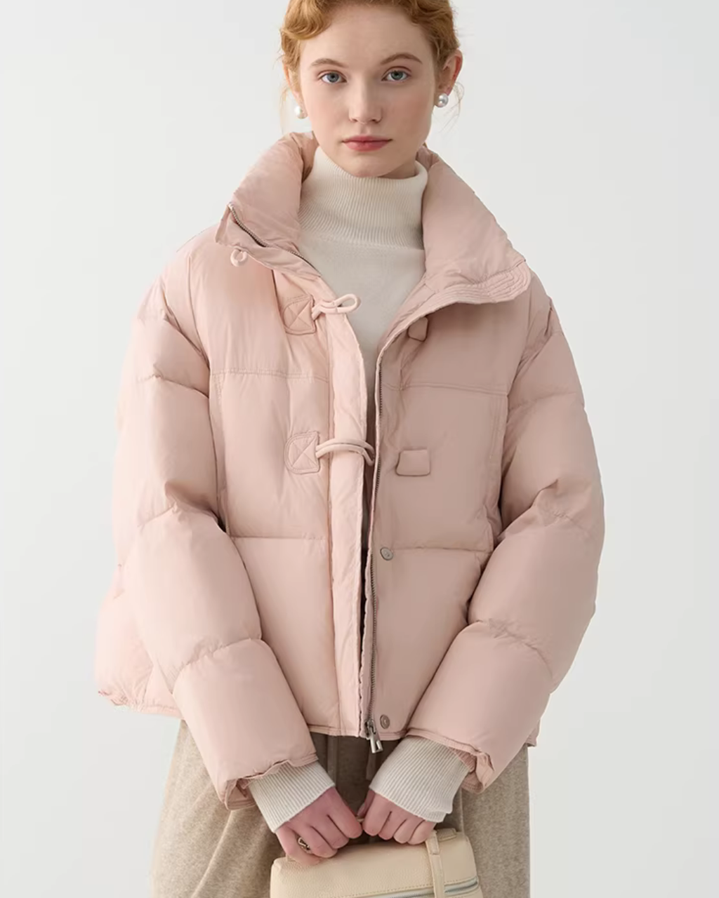 Stand Collar Pastel Down Jacket JIU0022