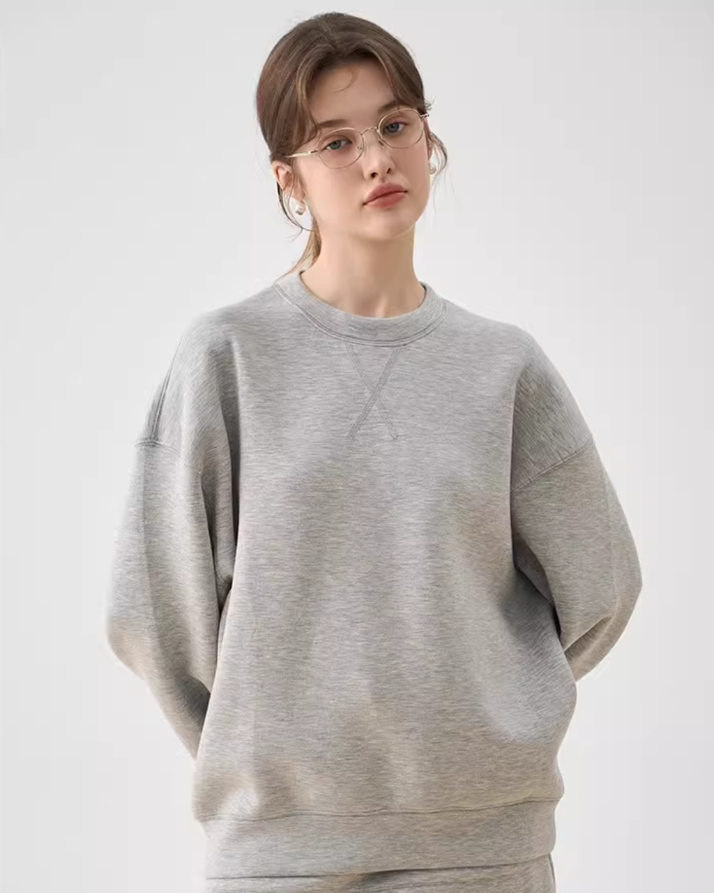 Sweatshirt Long-Sleeve Top / Mini Skirt JIU0025