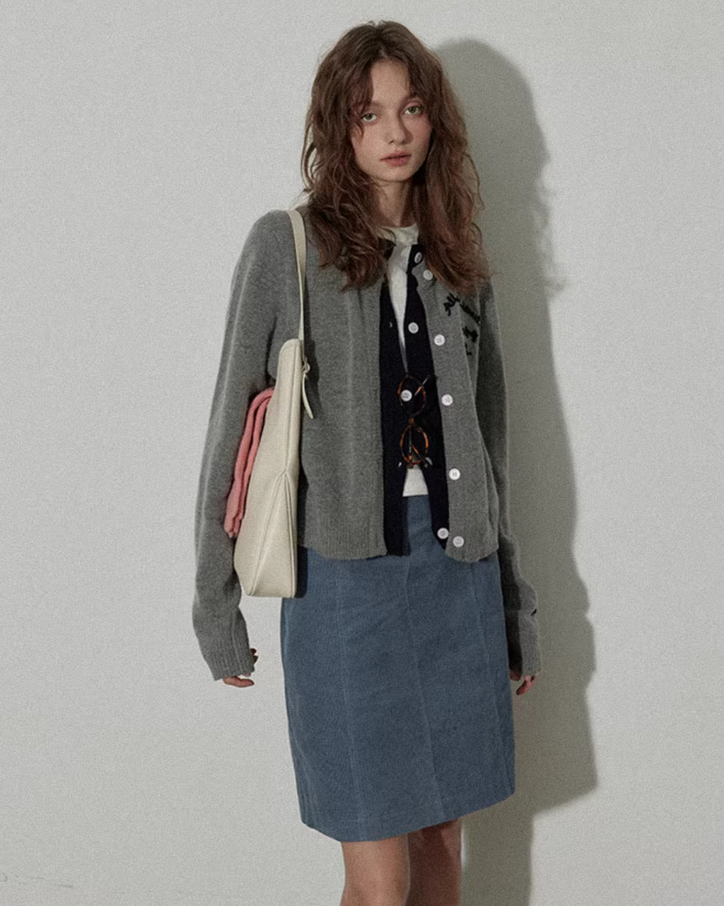 Layered-Style Knit Cardigan RLZ0020