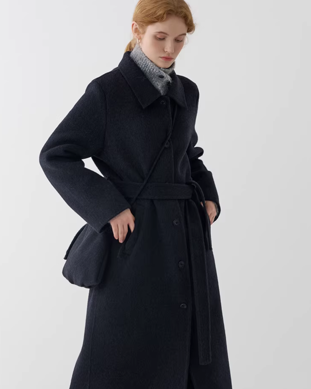 Wool Long Belted Coat JIU0038
