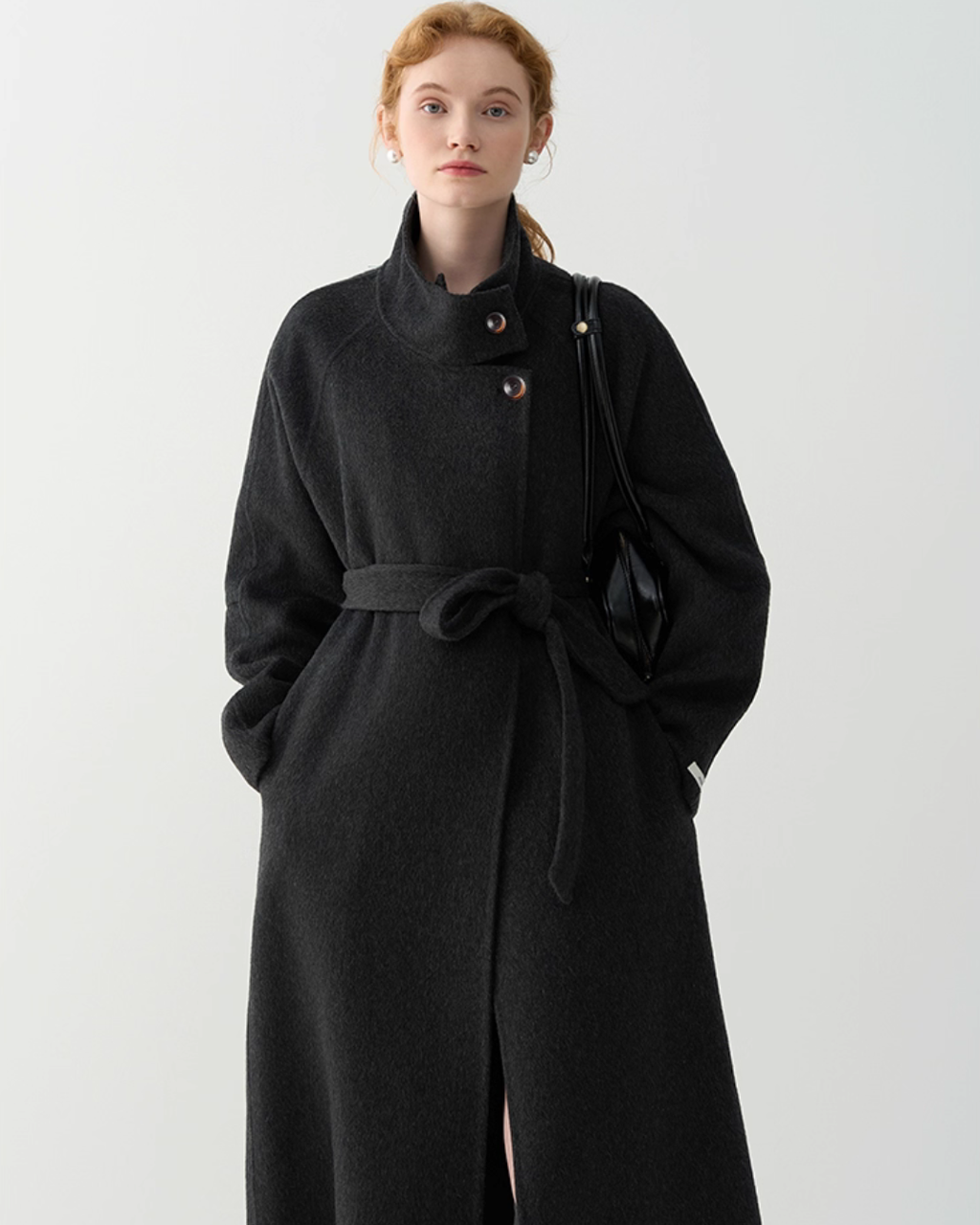 Stand Neck Wool Coat JIU0013