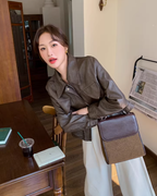 Retro Short Leather Jacket QAZ0032
