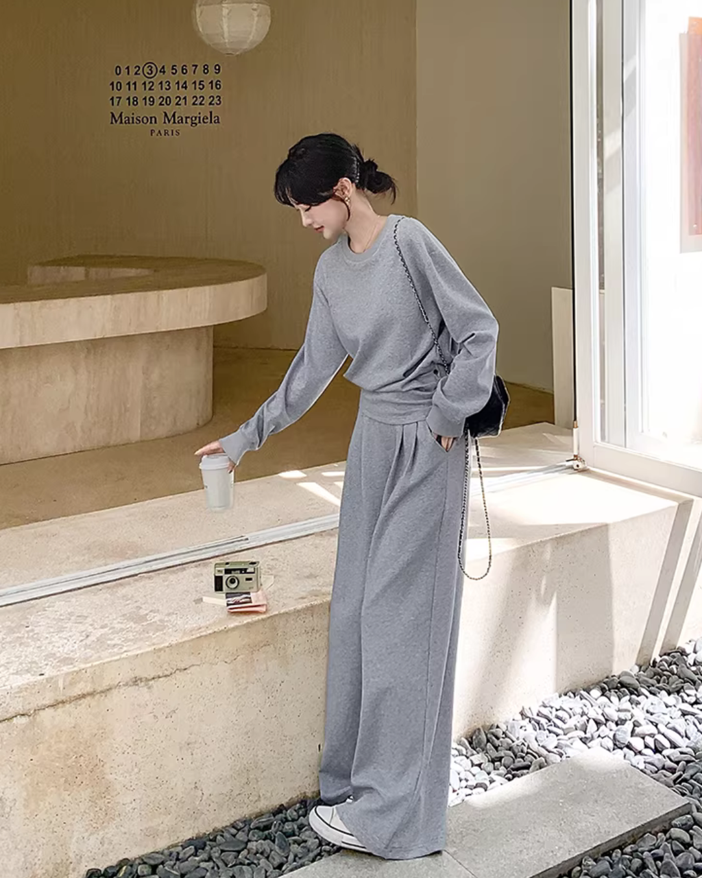 Sweatshirt / Wide-Leg Pants QAZ0009
