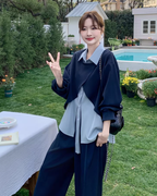 Fake Layered Shirt / Wide Pants QAZ0042