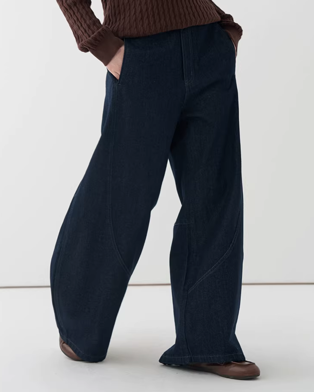 Wide Flare Denim Pants JIU0042