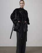 Fur Mid-Length Coat UNS0003