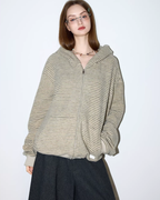 Thin Striped Zip-Up Hoodie MDB0035