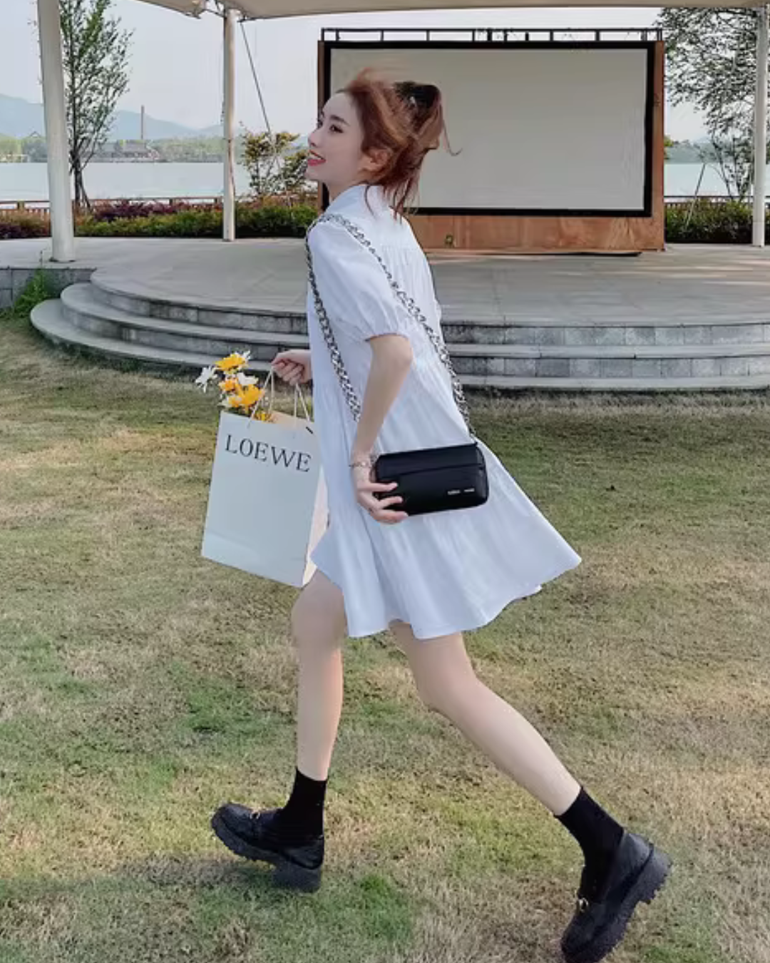 Shirt Flare Dress QAZ0093
