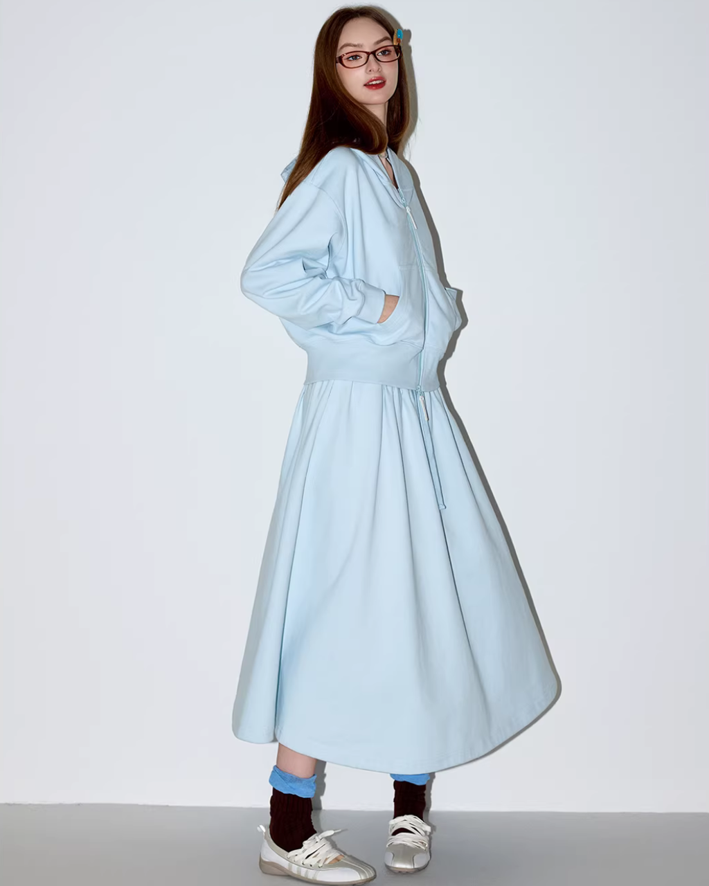 Sports Zip Hoodie / Half-Length Skirt MDB0029