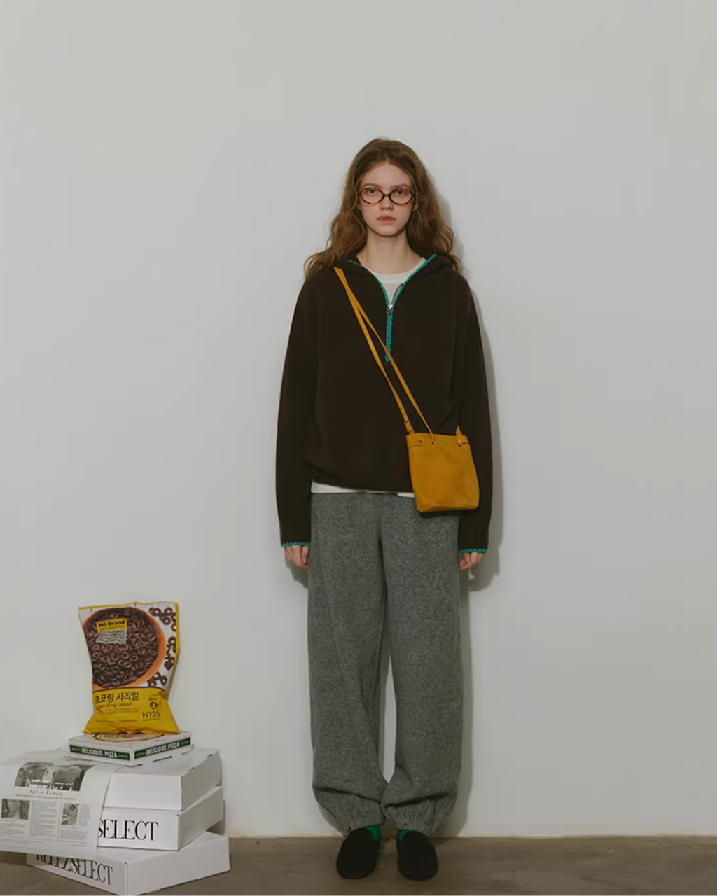 Half-Zip Hooded Knit RLZ0003