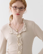 Rose Motif Frill Top JIU0045