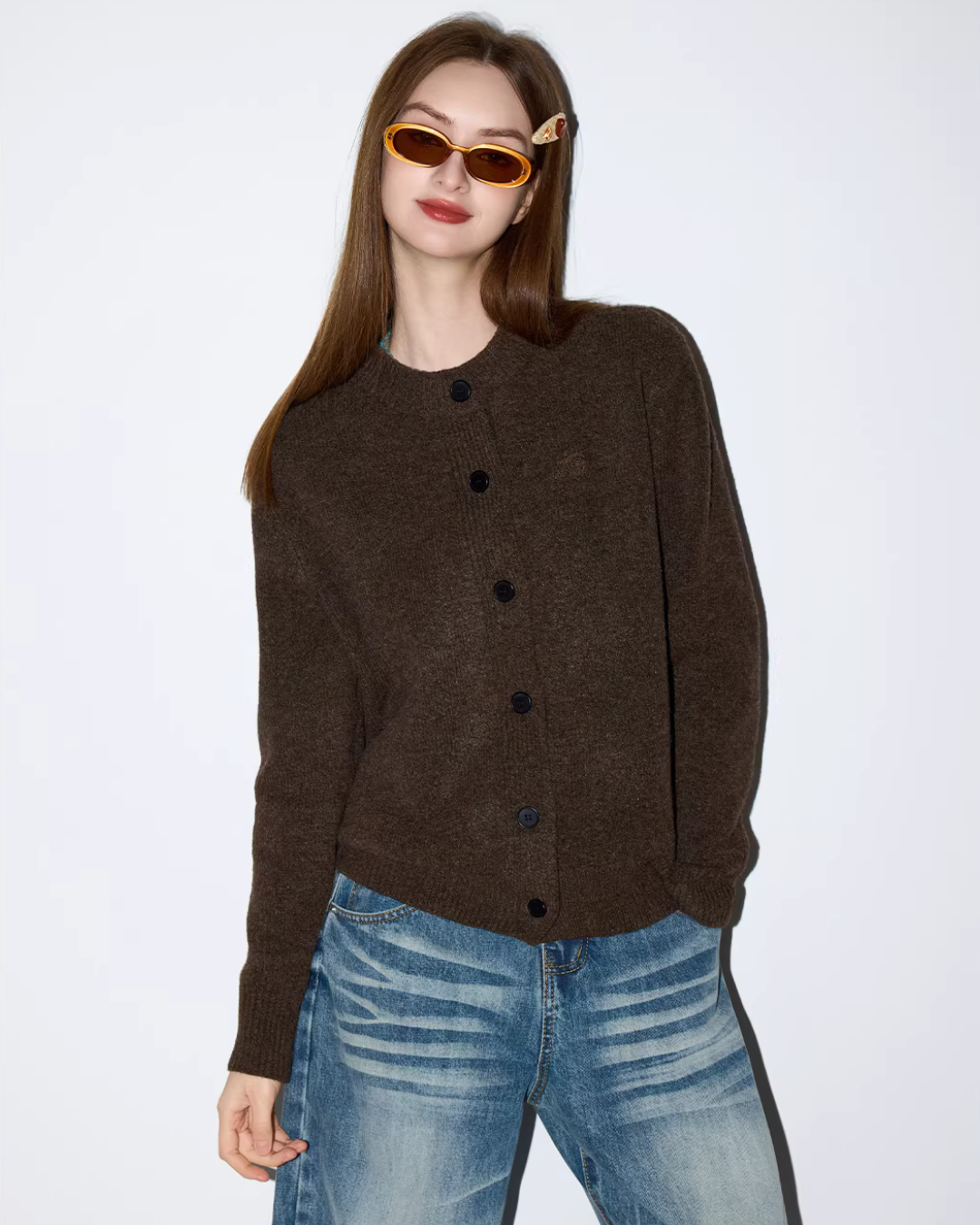 Round Neck Knit Cardigan MDB0036