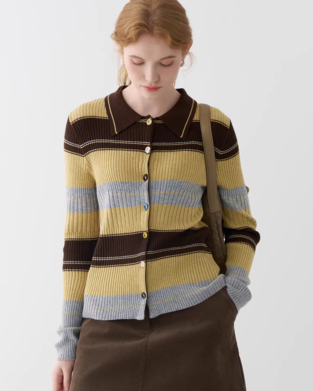 Retro Color Striped Knit JIU0035