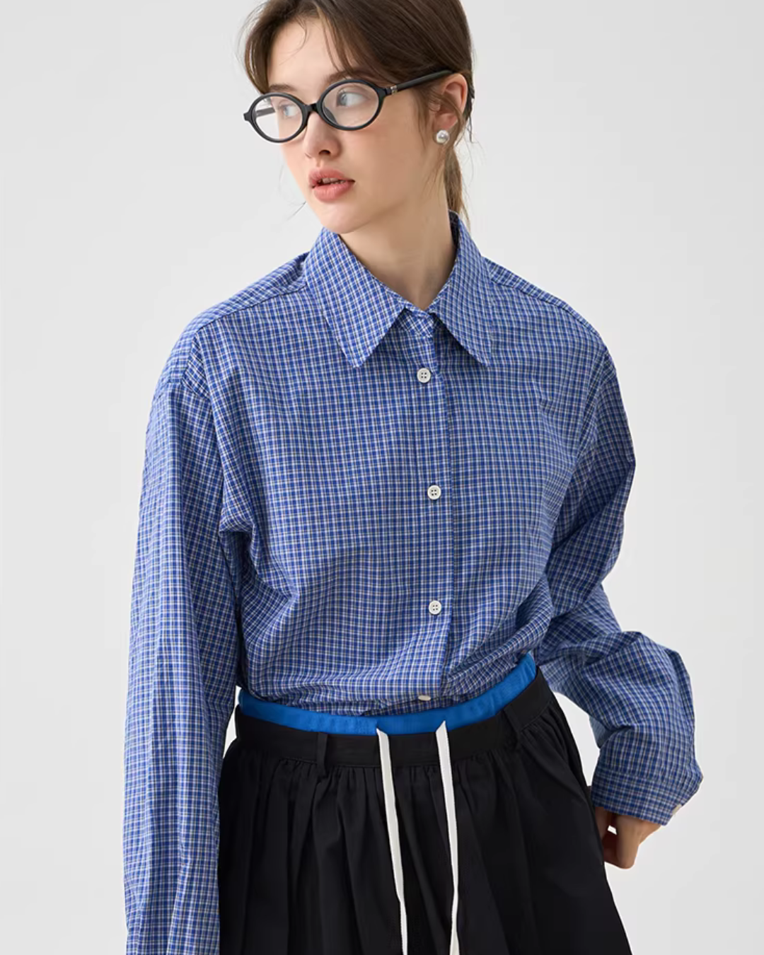 Blue Plaid Shirt JIU0021