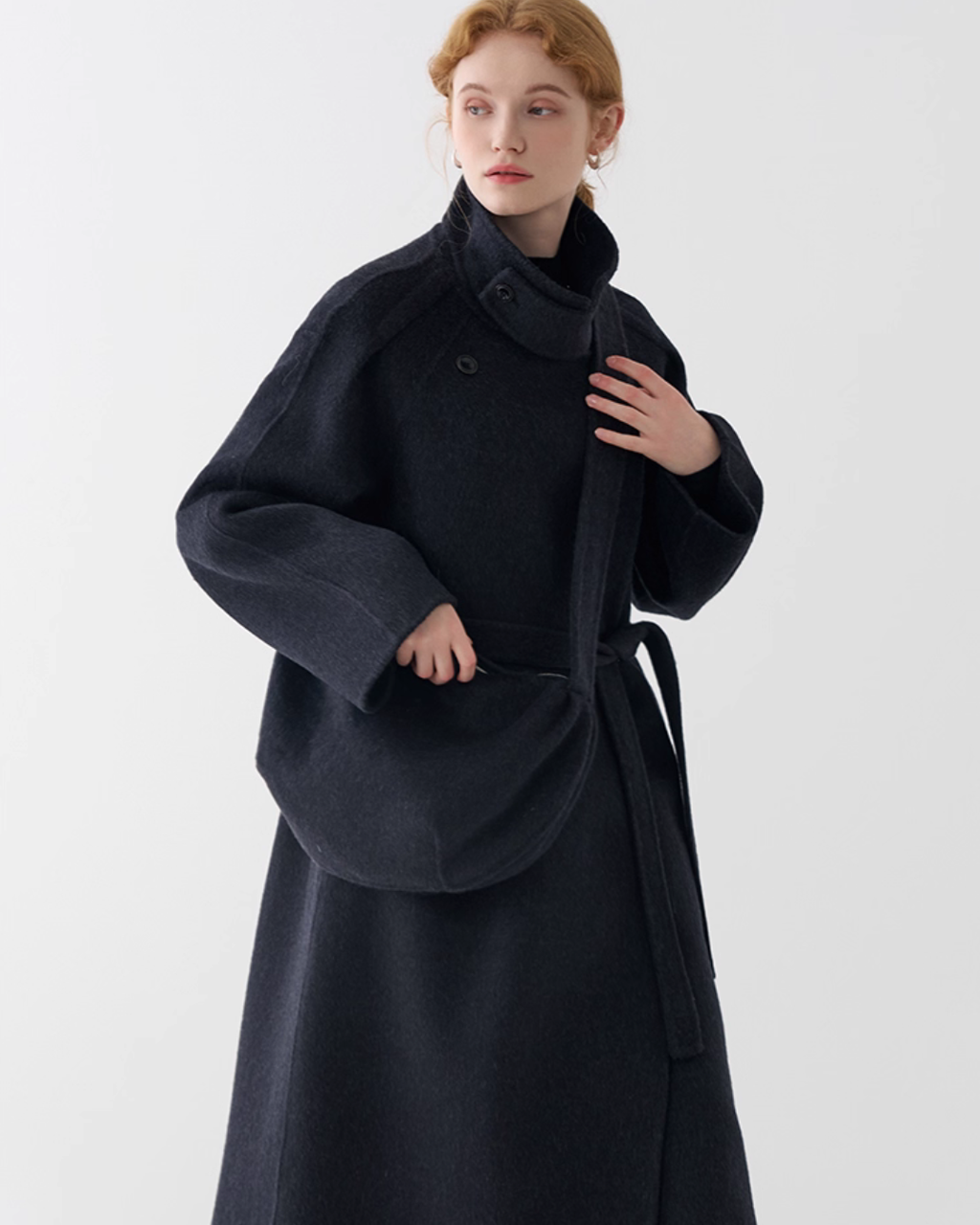 Stand Collar Long Coat JIU0006