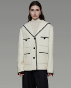 Color-Block Chic Tweed Jacket UNS0004