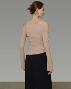 Lace-Trim Knit Top UNS0044