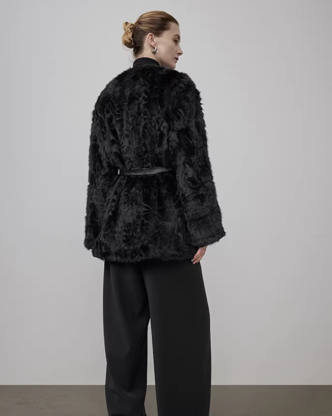 Fur Mid-Length Coat UNS0003