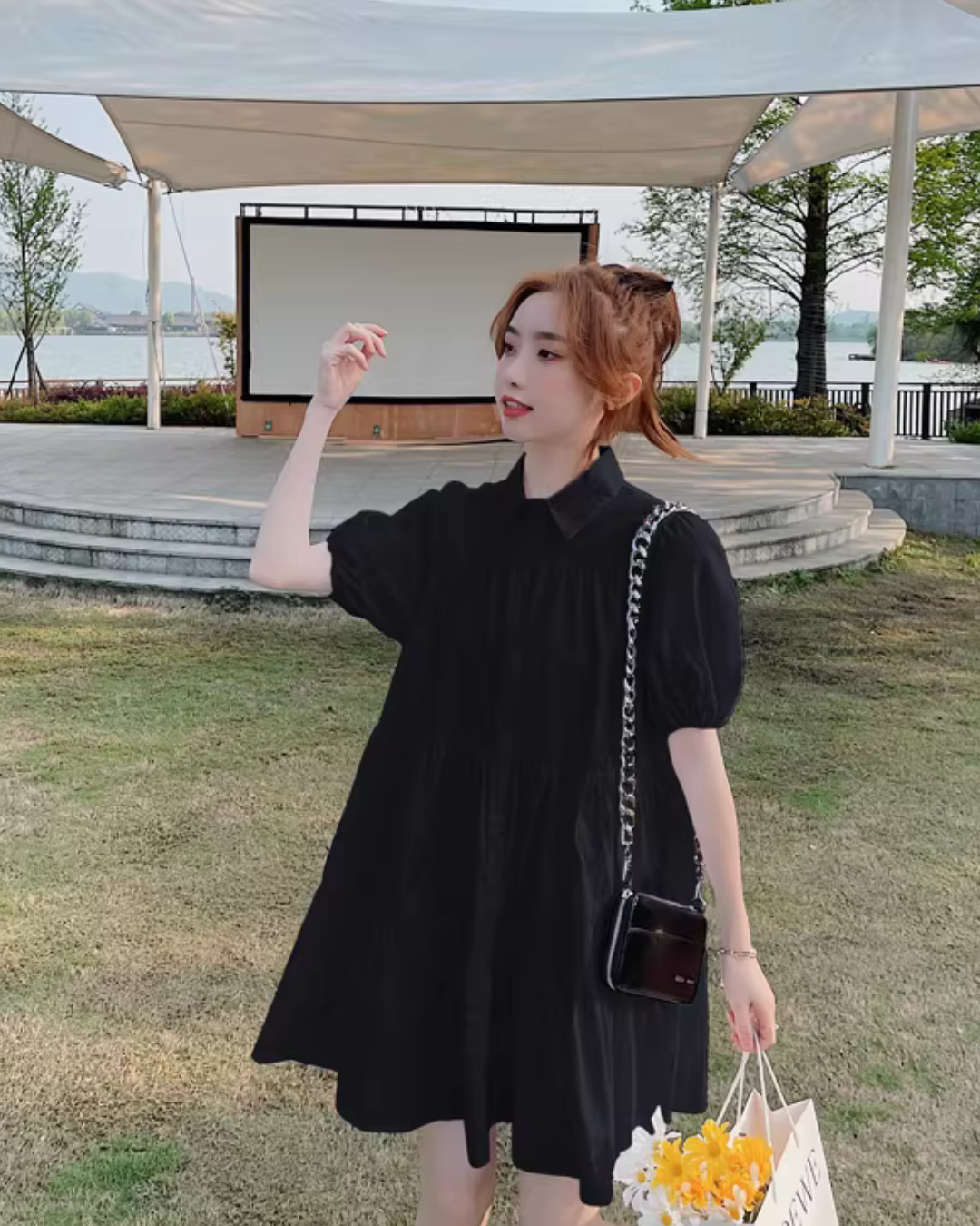 Shirt Flare Dress QAZ0093