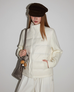 Stand Collar Knit Down Jacket MDB0015