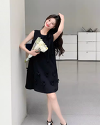 Flower Motif Sleeveless Dress QAZ0098